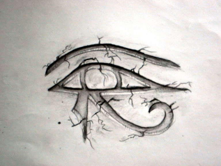photo of eye tattoo Horus 22.01.2019 №634 - drawing tattoo god Horus Eye - tattoovalue.net