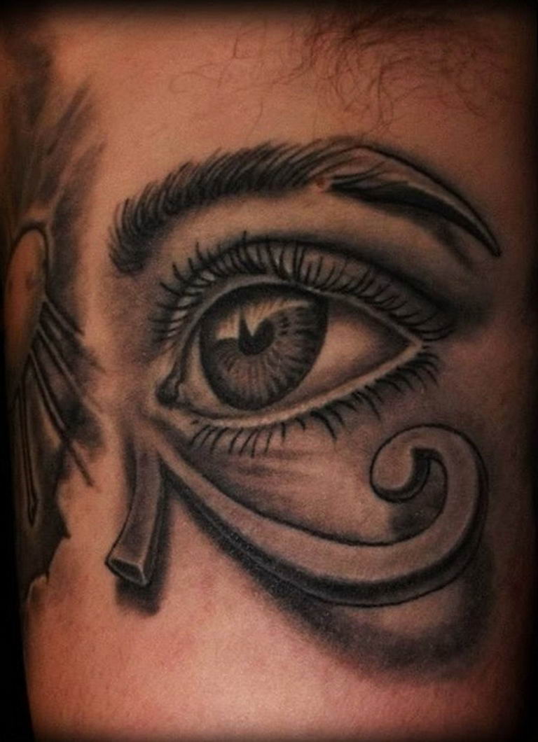 photo of eye tattoo Horus 22.01.2019 №694 - drawing tattoo god Horus Eye - tattoovalue.net