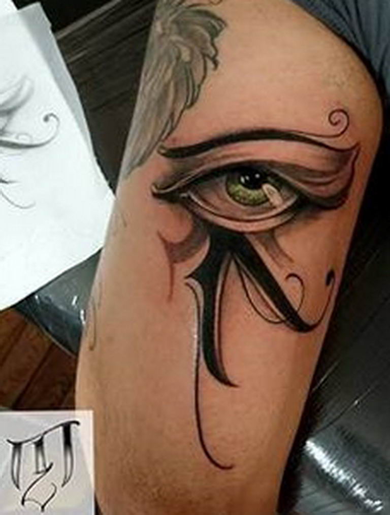 photo of eye tattoo Horus 22.01.2019 №701 - drawing tattoo god Horus Eye - tattoovalue.net