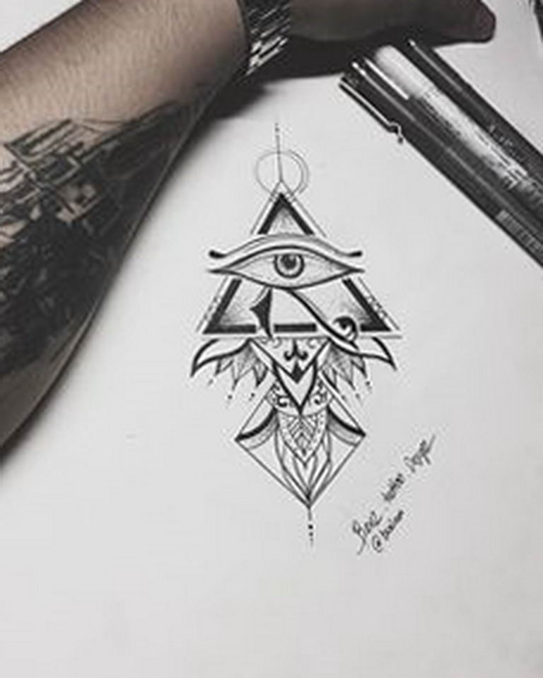 photo of eye tattoo Horus 22.01.2019 №727 - drawing tattoo god Horus Eye - tattoovalue.net