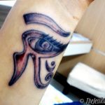 photo of eye tattoo Horus 22.01.2019 №744 - drawing tattoo god Horus Eye - tattoovalue.net