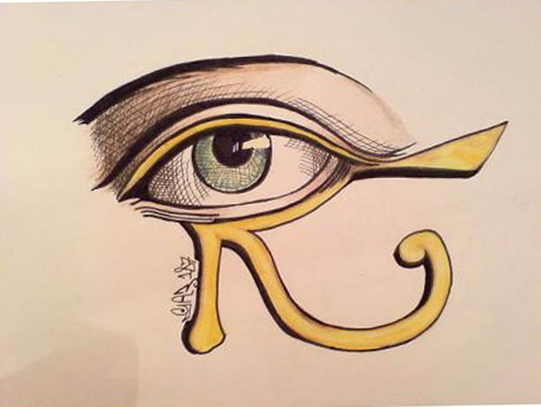 photo of eye tattoo Horus 22.01.2019 №784 - drawing tattoo god Horus Eye - tattoovalue.net