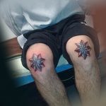 photo star tattoo on his knee 04.01.2019 №006 - photo tattoo ideas - tattoovalue.net
