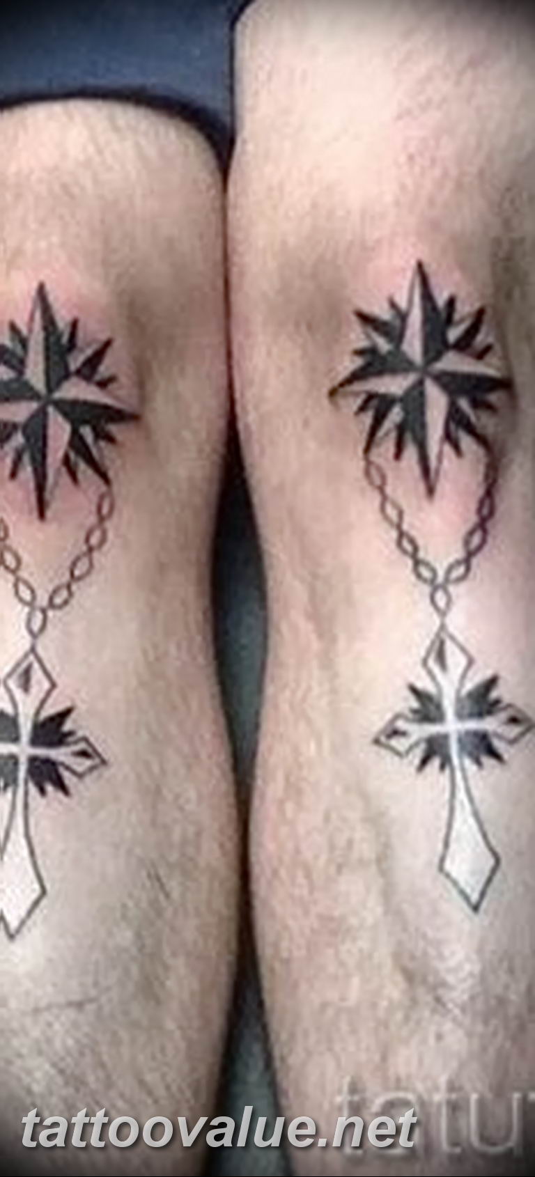 photo star tattoo on his knee 04.01.2019 №022 photo tattoo ideas