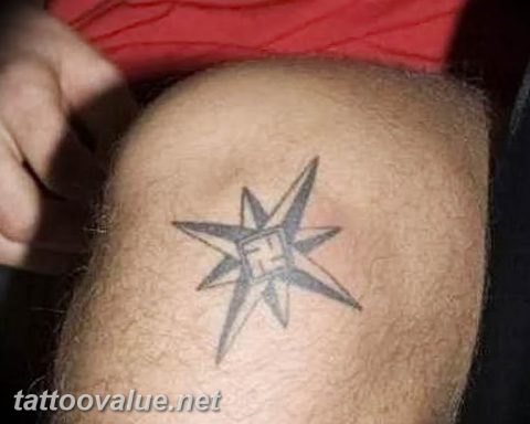 photo star tattoo on his knee 04.01.2019 №009 - photo tattoo ideas - tattoovalue.net