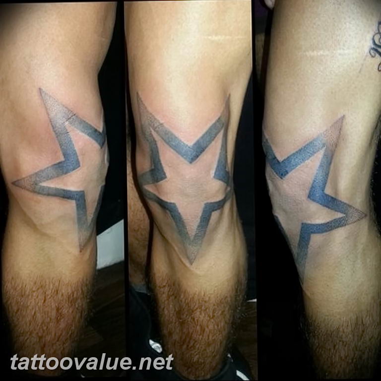 photo star tattoo on his knee 04.01.2019 №044 - photo tattoo ideas - tattoovalue.net