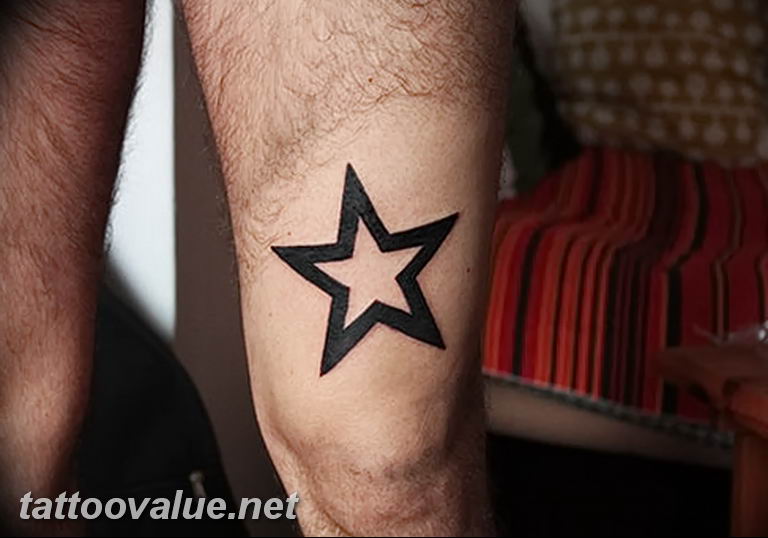 photo star tattoo on his knee 04.01.2019 №047 - photo tattoo ideas - tattoovalue.net