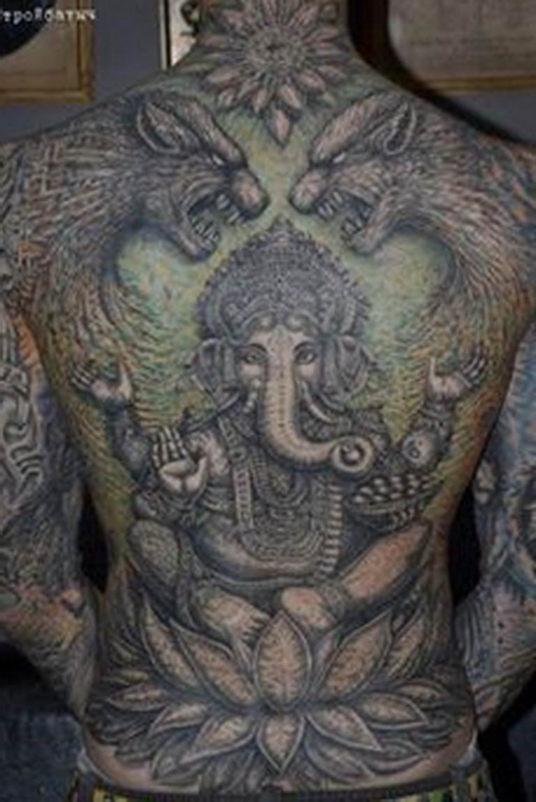 photo tattoo Ganesh 27.01.2019 №185 - example of tattoo Ganesh - tattoovalue.net