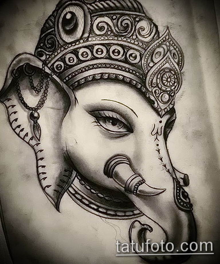photo tattoo Ganesh 27.01.2019 №194 - example of tattoo Ganesh - tattoovalue.net