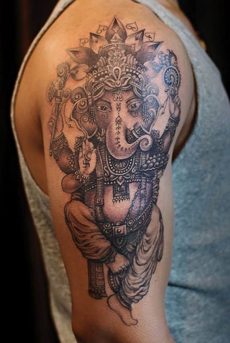 photo tattoo Ganesh 27.01.2019 №225 - example of tattoo Ganesh - tattoovalue.net