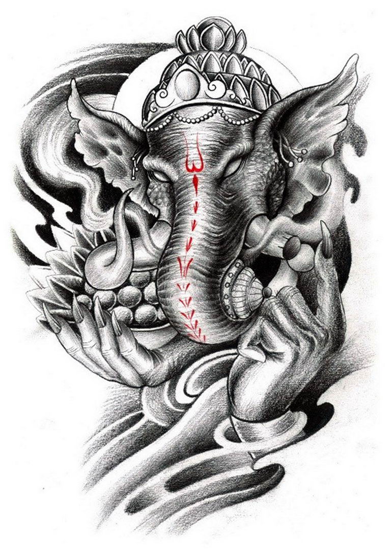 photo tattoo Ganesh 27.01.2019 №253 - example of tattoo Ganesh - tattoovalue.net