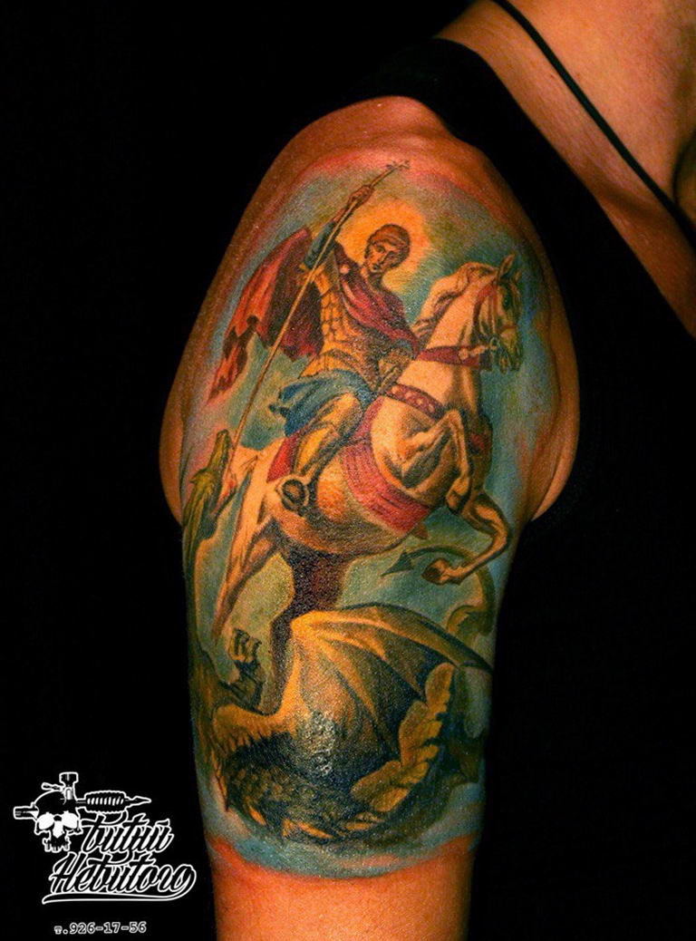 Saint George by Steve Cornicelli TattooNOW
