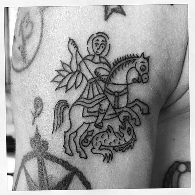 photo tattoo Saint George 25.01.2019 №027 - tattoo George the Victorious - tattoovalue.net