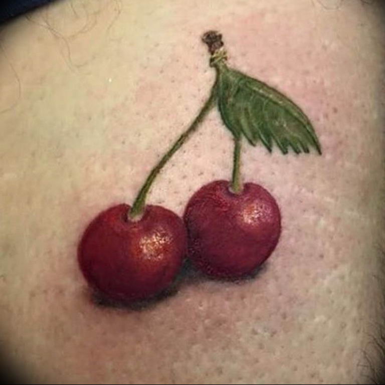 photo tattoo cherry 28.01.2019 № 023 - an example of drawing