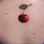photo tattoo cherry 28.01.2019 №040 - an example of drawing a cherry tattoo - tattoovalue.net