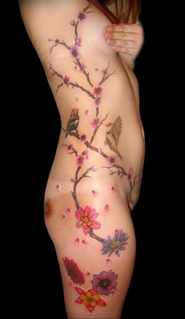 photo tattoo cherry 28.01.2019 № 080 - an example of drawing a cherry tatto...