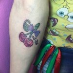 photo tattoo cherry 28.01.2019 №232 - an example of drawing a cherry tattoo - tattoovalue.net