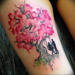 photo tattoo cherry 28.01.2019 №030 - an example of drawing a cherry tattoo - tattoovalue.net