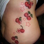 photo tattoo cherry 28.01.2019 №031 - an example of drawing a cherry tattoo - tattoovalue.net