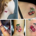 photo tattoo cherry 28.01.2019 №045 - an example of drawing a cherry tattoo - tattoovalue.net