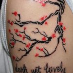 photo tattoo cherry 28.01.2019 №110 - an example of drawing a cherry tattoo - tattoovalue.net