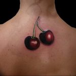 photo tattoo cherry 28.01.2019 №117 - an example of drawing a cherry tattoo - tattoovalue.net