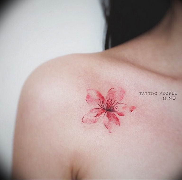 photo tattoo cherry 28.01.2019 №124 - an example of drawing a cherry tattoo - tattoovalue.net