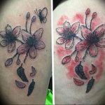 photo tattoo cherry 28.01.2019 №149 - an example of drawing a cherry tattoo - tattoovalue.net
