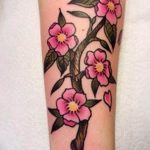 photo tattoo cherry 28.01.2019 №151 - an example of drawing a cherry tattoo - tattoovalue.net