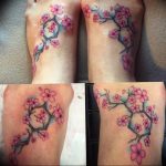 photo tattoo cherry 28.01.2019 №162 - an example of drawing a cherry tattoo - tattoovalue.net