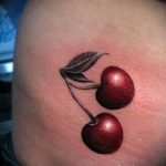 photo tattoo cherry 28.01.2019 №165 - an example of drawing a cherry tattoo - tattoovalue.net