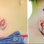 photo tattoo cherry 28.01.2019 №171 - an example of drawing a cherry tattoo - tattoovalue.net