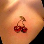 photo tattoo cherry 28.01.2019 №174 - an example of drawing a cherry tattoo - tattoovalue.net