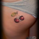 photo tattoo cherry 28.01.2019 №175 - an example of drawing a cherry tattoo - tattoovalue.net