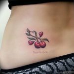 photo tattoo cherry 28.01.2019 №176 - an example of drawing a cherry tattoo - tattoovalue.net