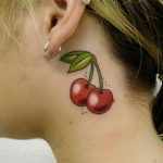 photo tattoo cherry 28.01.2019 №181 - an example of drawing a cherry tattoo - tattoovalue.net