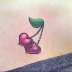 photo tattoo cherry 28.01.2019 №182 - an example of drawing a cherry tattoo - tattoovalue.net
