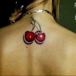 photo tattoo cherry 28.01.2019 №183 - an example of drawing a cherry tattoo - tattoovalue.net