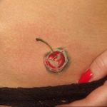 photo tattoo cherry 28.01.2019 №185 - an example of drawing a cherry tattoo - tattoovalue.net