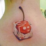 photo tattoo cherry 28.01.2019 №191 - an example of drawing a cherry tattoo - tattoovalue.net
