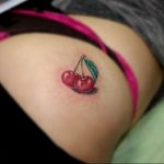 photo tattoo cherry 28.01.2019 №192 - an example of drawing a cherry tattoo - tattoovalue.net