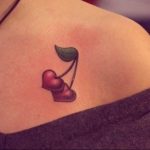 photo tattoo cherry 28.01.2019 №193 - an example of drawing a cherry tattoo - tattoovalue.net