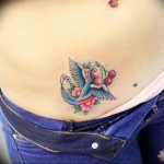 photo tattoo cherry 28.01.2019 №194 - an example of drawing a cherry tattoo - tattoovalue.net