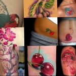 photo tattoo cherry 28.01.2019 №196 - an example of drawing a cherry tattoo - tattoovalue.net