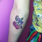 photo tattoo cherry 28.01.2019 №208 - an example of drawing a cherry tattoo - tattoovalue.net