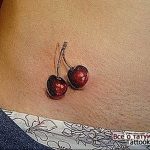 photo tattoo cherry 28.01.2019 №225 - an example of drawing a cherry tattoo - tattoovalue.net