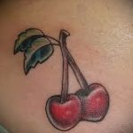 photo tattoo cherry 28.01.2019 №238 - an example of drawing a cherry tattoo - tattoovalue.net