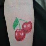 photo tattoo cherry 28.01.2019 №239 - an example of drawing a cherry tattoo - tattoovalue.net