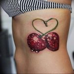 photo tattoo cherry 28.01.2019 №244 - an example of drawing a cherry tattoo - tattoovalue.net