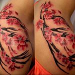photo tattoo cherry 28.01.2019 №248 - an example of drawing a cherry tattoo - tattoovalue.net